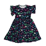 Costa Rica Navy Frilled Dress