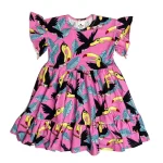 Pink Toucan Frilled Dress