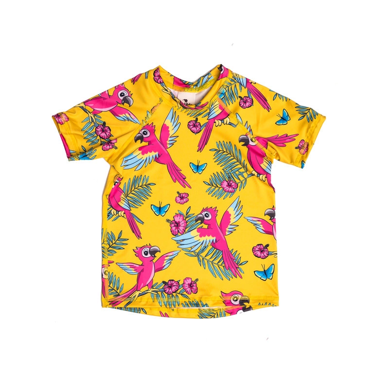 ss24sshipaye Yellow Parrot Swim Shirt UPF50+ - Image 1
