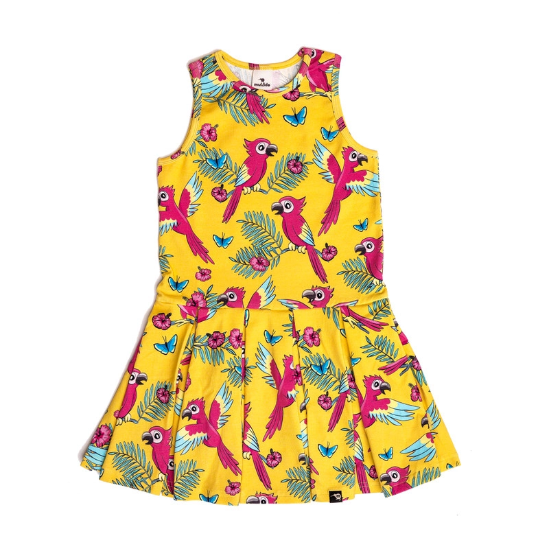 ss24supaye Yellow Parrot tennis sleeveless dress - Image 1