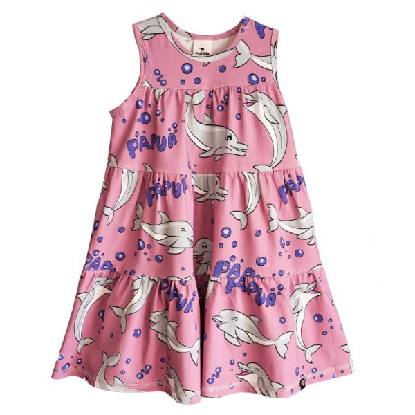 Sukienka A-line Różowy Delfin (1)