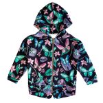 Bluza z kapturem na zamek Granatowe Motyle