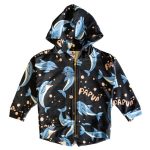 Bluza z kapturem na zamek Czarny Delfin