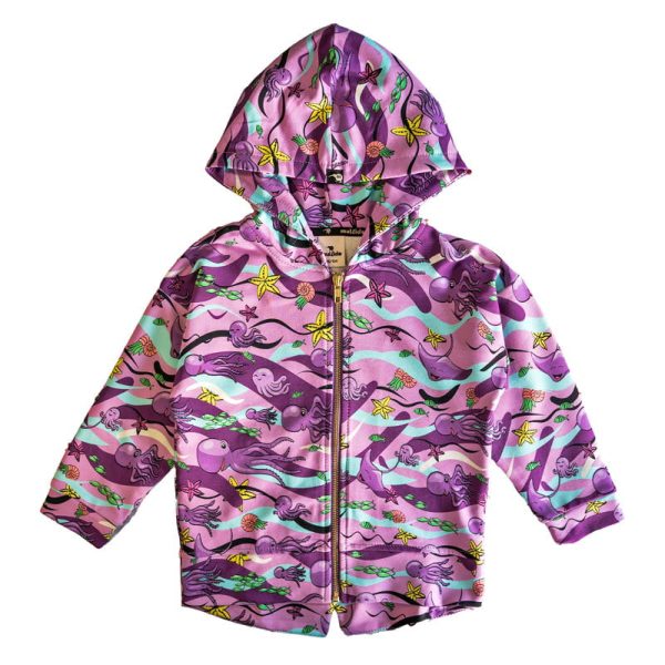 Bluza z kapturem na zamek Fioletowe Ośmiornice (1)