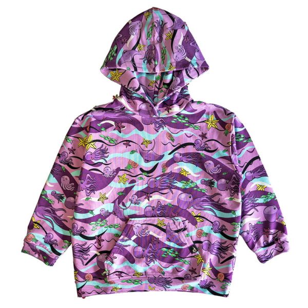 Bluza Kangurka Fioletowe Ośmiornice (1)