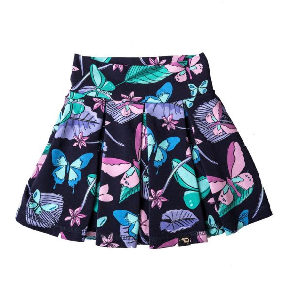 Spódniczka z szortami Granatowe Motyle