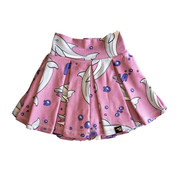 Spódniczka z szortami Różowy Delfin