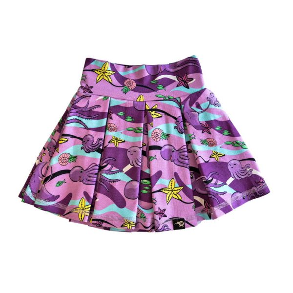 Spódniczka z szortami Fioletowe Ośmiornice