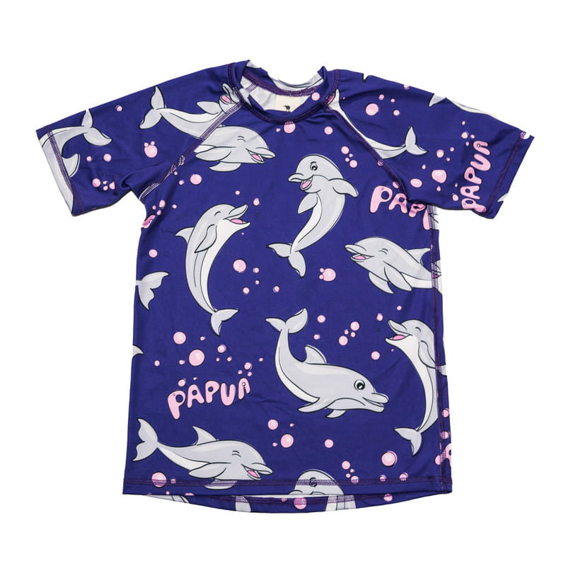 ss25sshidopu Koszulka kąpielowa Fioletowy Delfin UPF50+ - obrazek 1