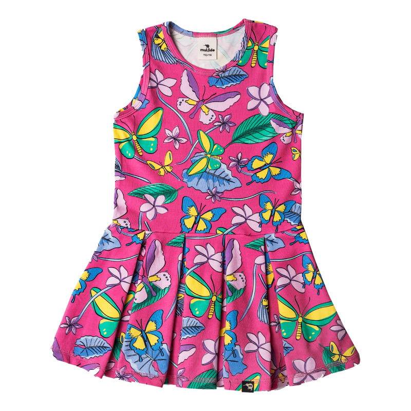 ss25subupi Sukienka na ramiączka Różowe Motyle - obrazek 1