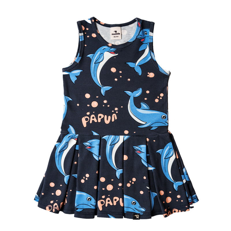 ss25sudobl Sukienka na ramiączka Czarny Delfin - obrazek 1