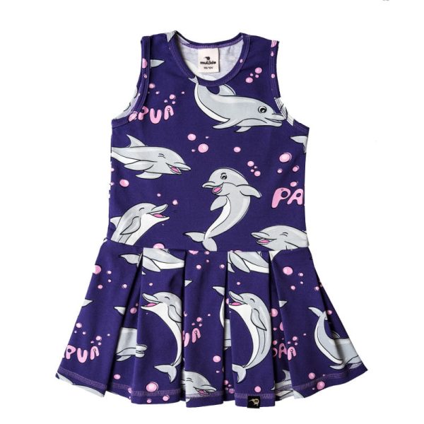 Sukienka na ramiączka Fioletowy Delfin