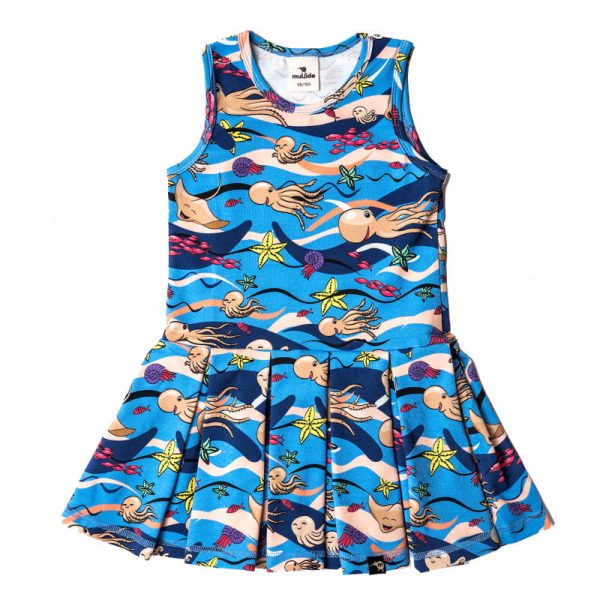 Sukienka na ramiączka Niebieskie Ośmiornice