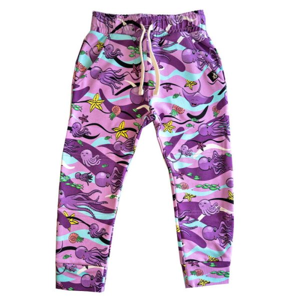 Spodnie Fioletowe Ośmiornice