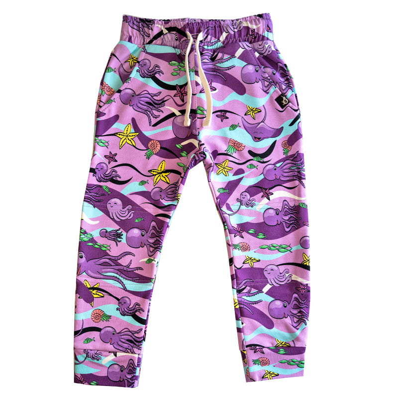 ss25trocpu Spodnie Fioletowe Ośmiornice (1) - obrazek 1