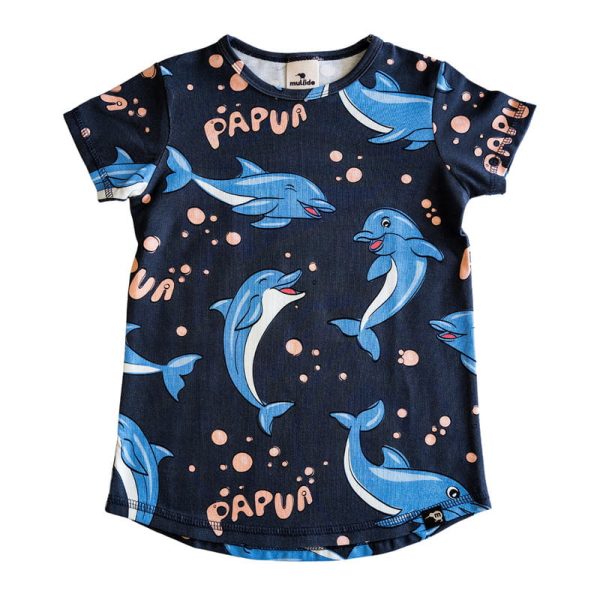 T-shirt Czarny Delfin (1)