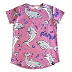 T-shirt Różowy Delfin