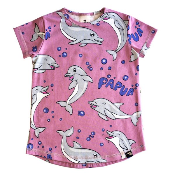 T-shirt Różowy Delfin