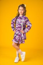 Bluza z kapturem na zamek Fioletowe Ośmiornice - obrazek 3