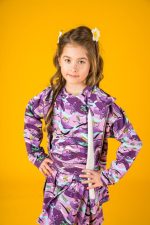 Bluza z kapturem na zamek Fioletowe Ośmiornice - obrazek 4