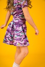 Spódniczka z szortami Fioletowe Ośmiornice - obrazek 2