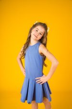 Sukienka na ramiączka Niebieska - obrazek 4