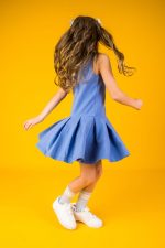 Sukienka na ramiączka Niebieska - obrazek 5