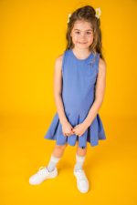 Sukienka na ramiączka Niebieska - obrazek 2