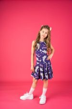 Sukienka na ramiączka Fioletowy Delfin - obrazek 4