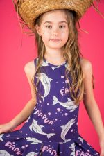 Sukienka na ramiączka Fioletowy Delfin - obrazek 7