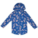 Blue Flowers Zip Hoodie