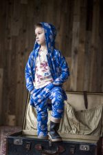 Blue Flowers Zip Hoodie - Image 2