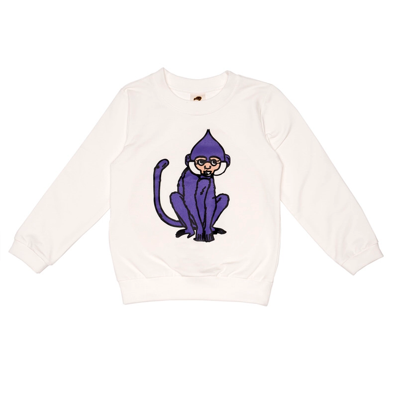 ecru-monkey-basic-sweatshirt Vanilla Monkey Sweatshirt - Image 1
