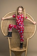 Spodnie Czerwone Kwiaty - obrazek 2